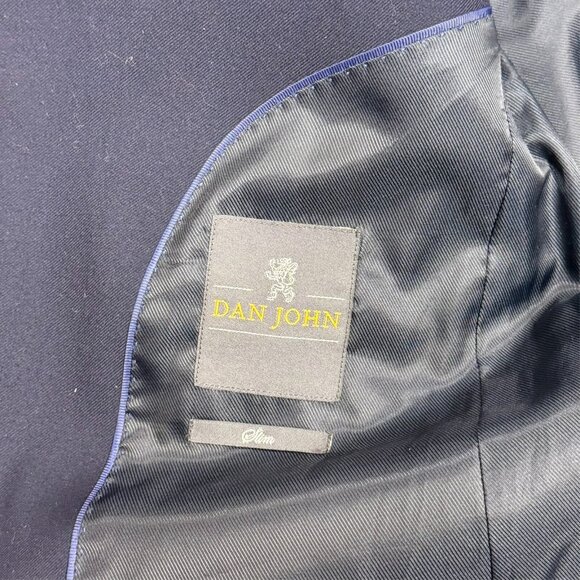 Dan John Super Garebi Blazer Sport Coat Slim Fit Navy Blue 36R - Picture 7 of 11